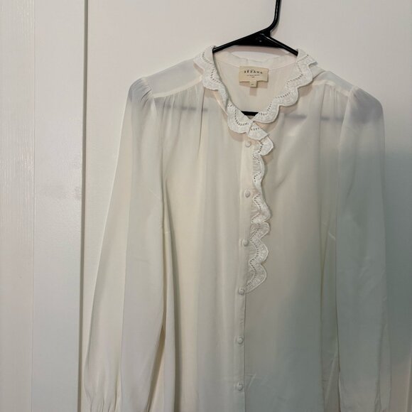 Sézane - Chlo Shirt - Ecru - Picture 4 of 7